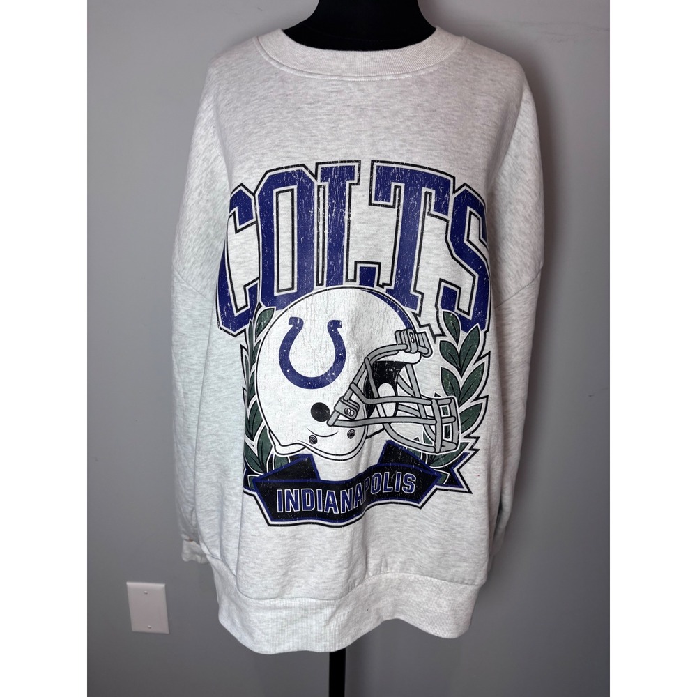 Gameday Couture Indianapolis Colts Graphic Sweatshirt Women's Light Gray NFL Lg - Picture 5 of 12